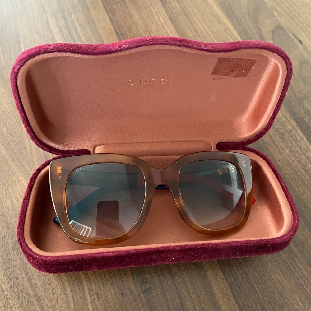 Gucci Authentic Colorblock Bee Sunglasses